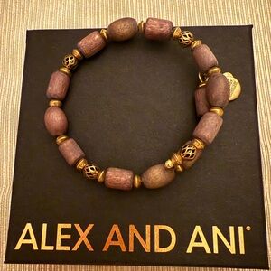 ⭐️ Alex and Ani: Brown and Gold Beaded Bracelet